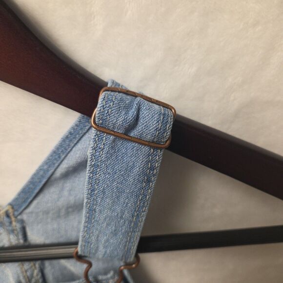 Oshkosh Flower Denim Overalls Dress Girls Toddler 4T Vest back Summer Country - Picture 5 of 7